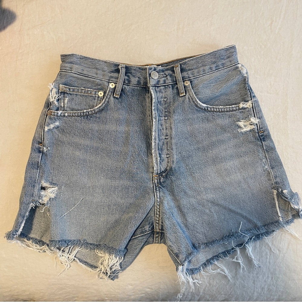 Agolde Dee Super High Rise Shorts - Picture 8 of 9